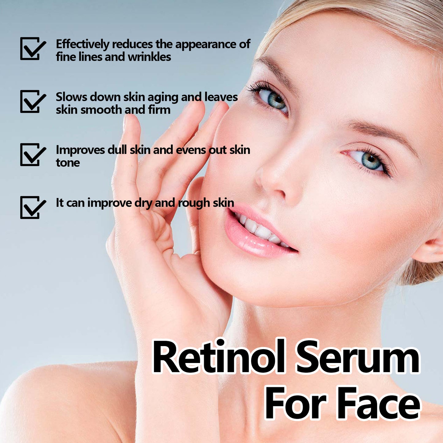 Retinol Serum For Face, Hydrating Firming Facial Fine Lines Smooth Skin Anti-Wrinkle,anti ageing Essence